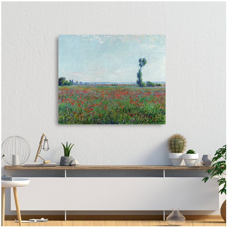«Champ de coquelicots» par Claude Monet, reproductions d'art classique sur toile, estampe numérique sur toile, art mural pour la décoration intérieure