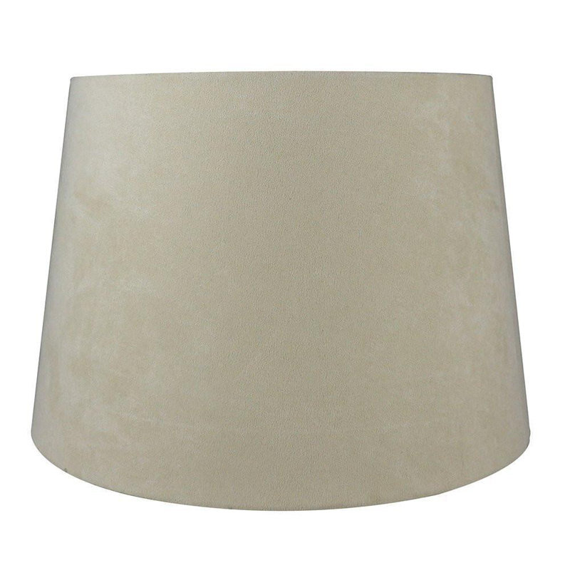 Abat-jour cylindrique en chenille H 8,5 po x l 12 po (araignée), Crème