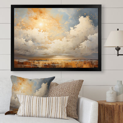 Nuage prairies collages V - paysages, reproduction d'art sur toile