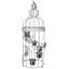 Lanterne à bougie en métal Bird Cage
