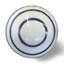 1,5 po x 1,5 po x 1,5 po blanc / bleu marine peint à la main, céramique - paquet de 8 boutons