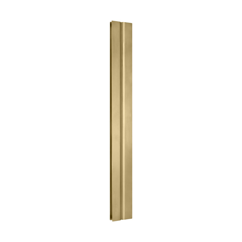 Cloak 1 - Light LED Vanity Light, Brass, Hand-Rubbed Antique Brass, 36" H x 5" W x 1.3" D
