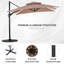 Parasol de marché Ikeda avec base