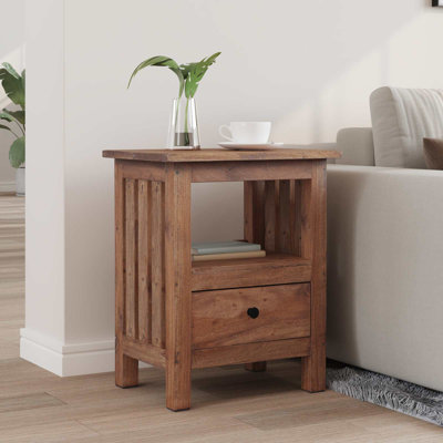 41cm W Solid Wood Bedside Table