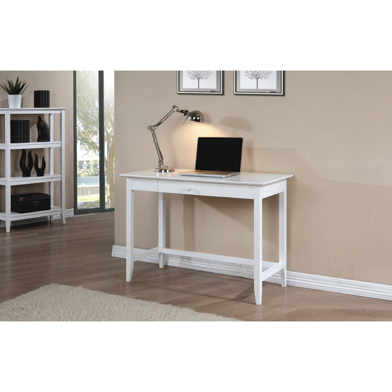 Bibliothèque en bois massif H 49 "x l 29,5" Cafferata, Blanc
