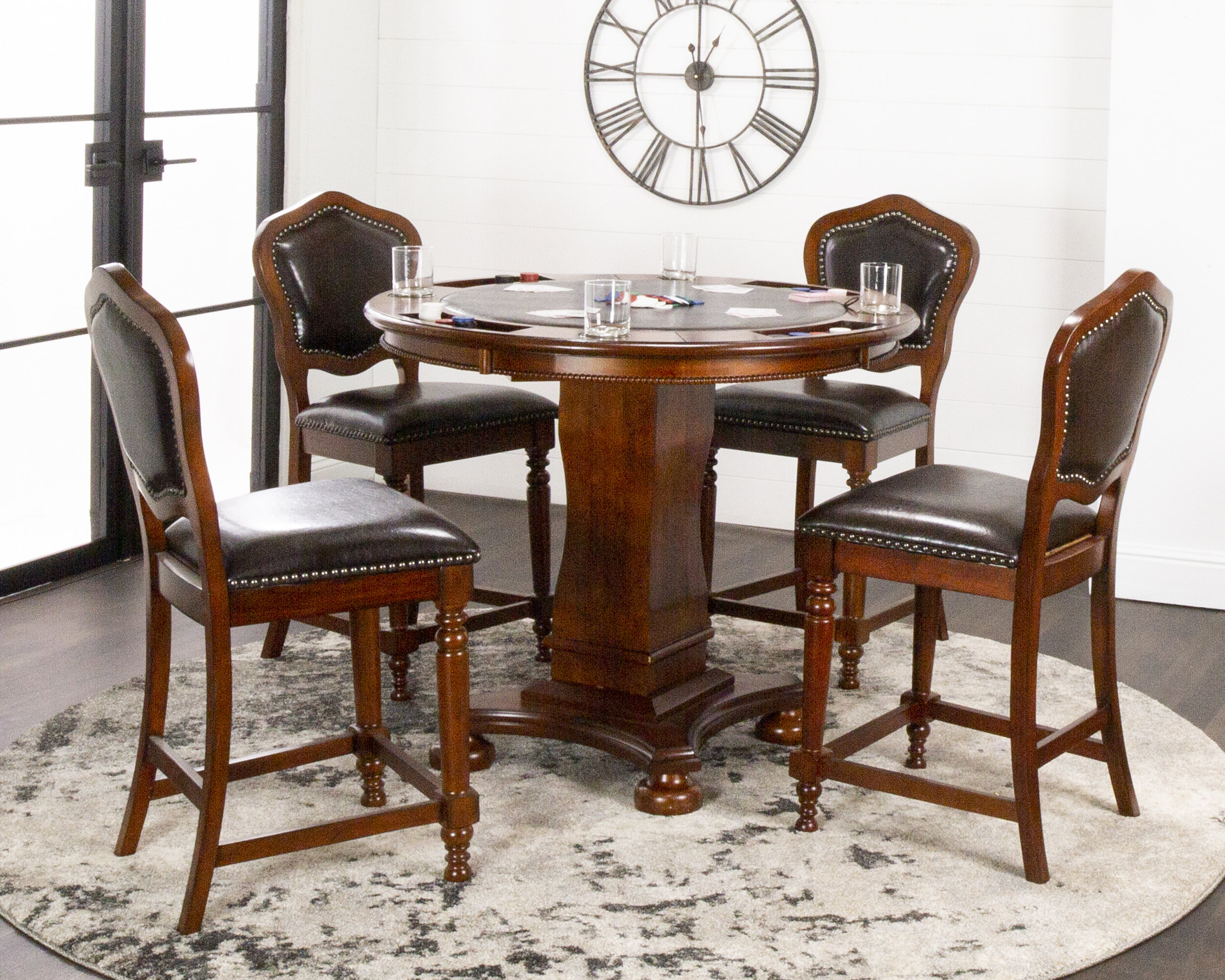 Counter height game outlet table and chairs