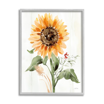 Country Country Sunflower Botanicals par Katrina Pete - Peinture sur bois
