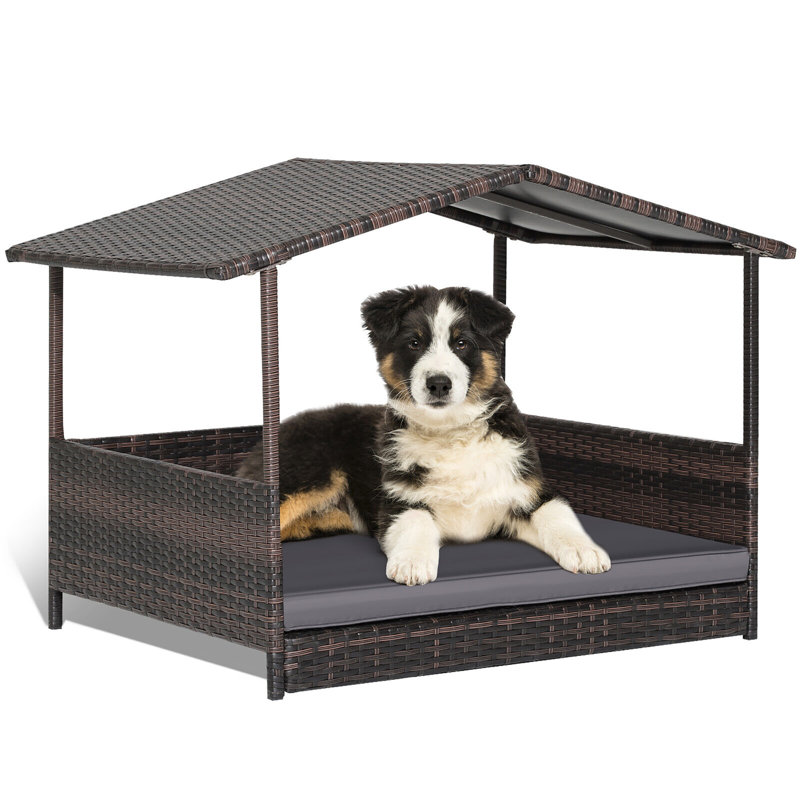 Niche pour chien Edmont, Mélange brun-gris