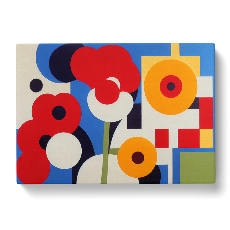 Entrancing Abstract Flowers - Wrapped Canvas, 35cm H x 50cm W x 3cm D