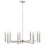 Lustre linéaire moderne à 9 lumières de style bougie Kress-452486750