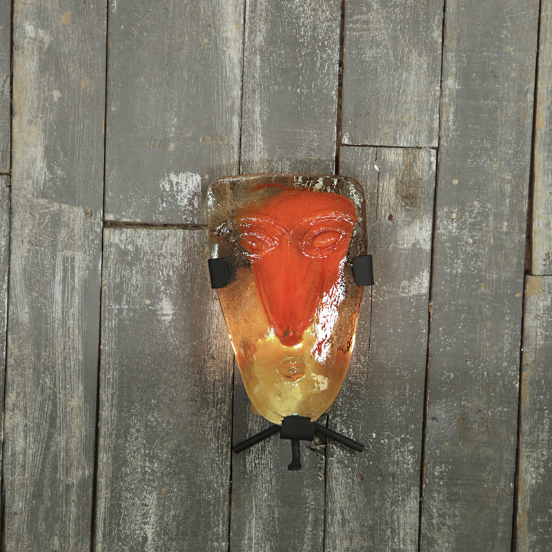17'' H Glass Wall Wall Sconce with Candle Included
