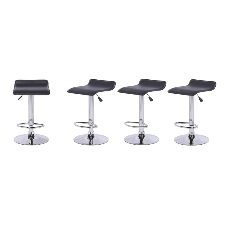 Tabouret de bar pivotant à hauteur réglable Dierks, Noir