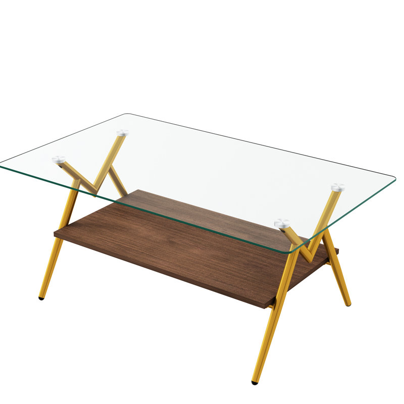 Table basse rectangulaire, table moderne, Clair, Blanc