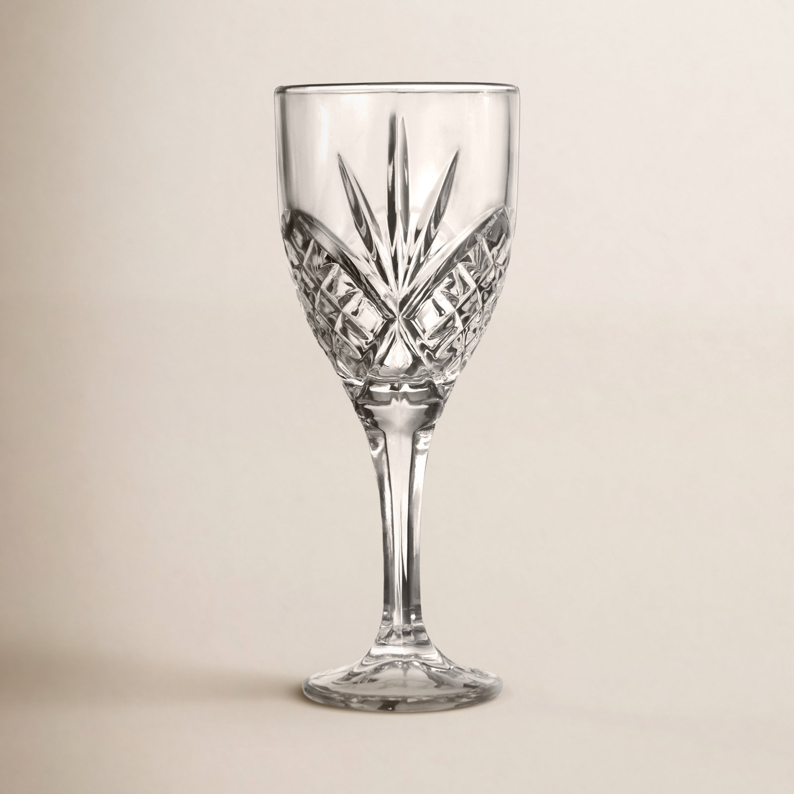 Dublin Crystal Gold Rim Water Goblet 16oz, Platinum