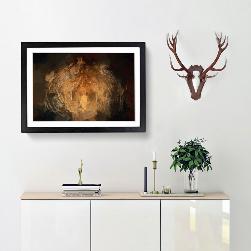 Love in Place in Abstract - Picture Frame Graphic Art Print, 50cm H x 76cm W x 2cm D, Black