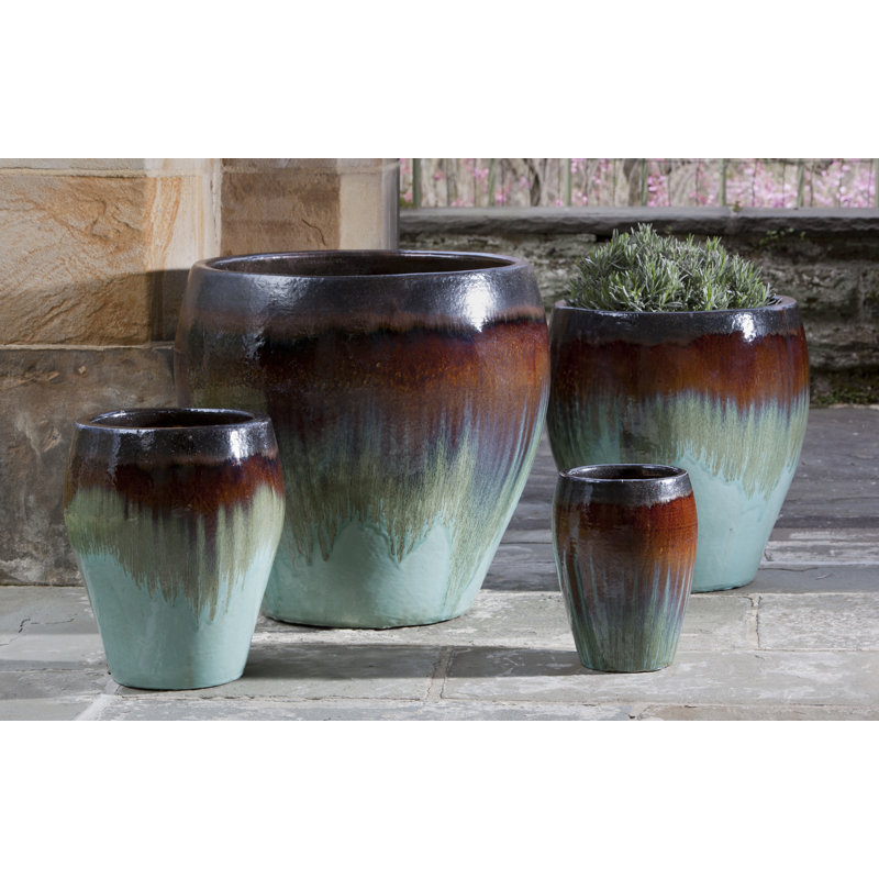 Ensemble de pots à fleurs en terre cuite 4 pièces Austwell