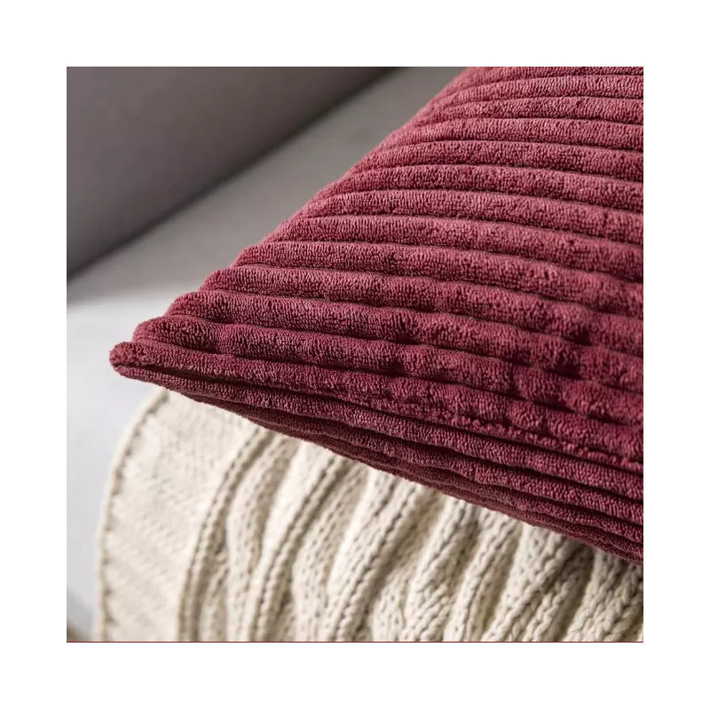 Aiobha Indoor / Outdoor Red Square Throw Cushion Cover Pack Of 4