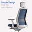 Chaise de bureau ergonomique SIDIZ T40-608830581-608830579