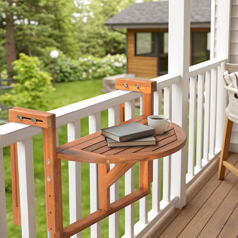 Patio Folding Acacia Wood Side Table