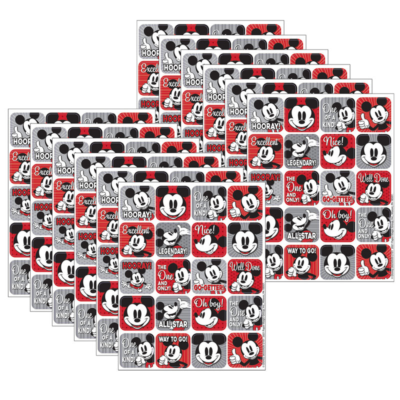 Accessoire éducatif d'autocollants à thème Mickey Mouse