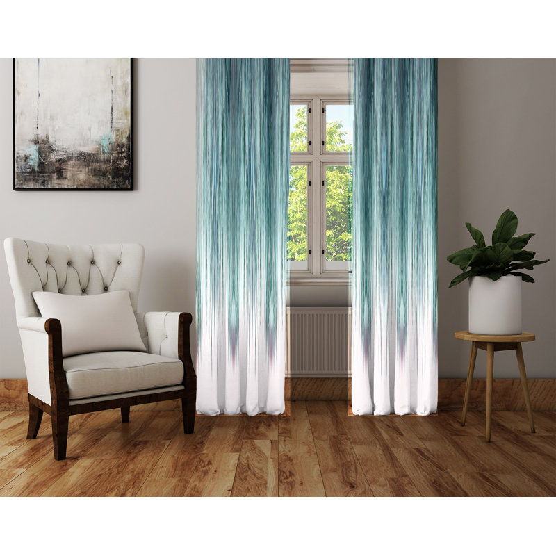 Semi Sheer Curtain Panel Pair, 20" W x 61" L