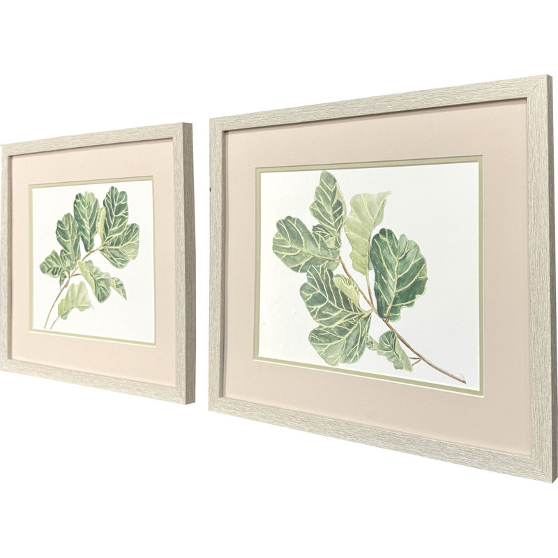 Fiddle Fig Leaf Framed Art