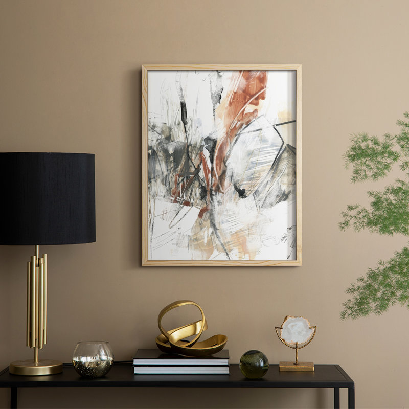 Oxide Manuscript I Framed Print - Solid Wood, Naturel, H 11 po x l 9 po