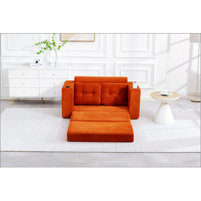 Expandable Double Sofa Bed, 2 In 1 Convertible Fold Out Floor Couch With Pillows For Living Room And Bedroom Comfort