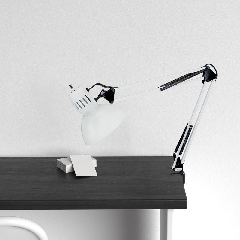 Alvina Metal Desk Lamp, White