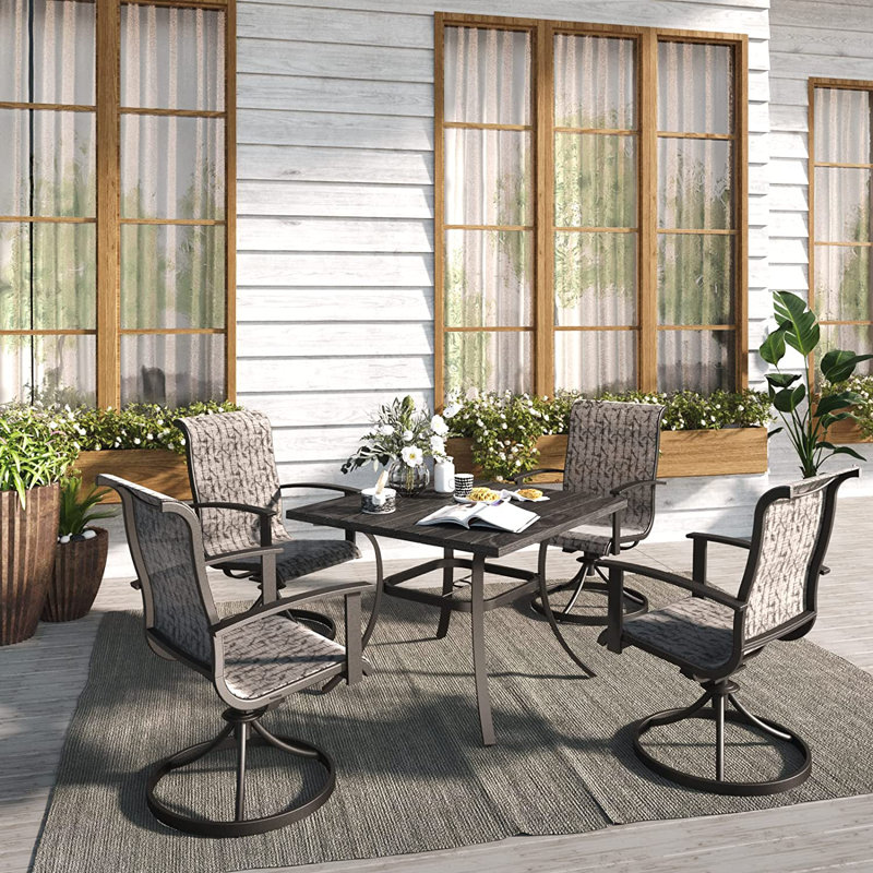 Errik 4 - Person Patio Dining Set with Square Table