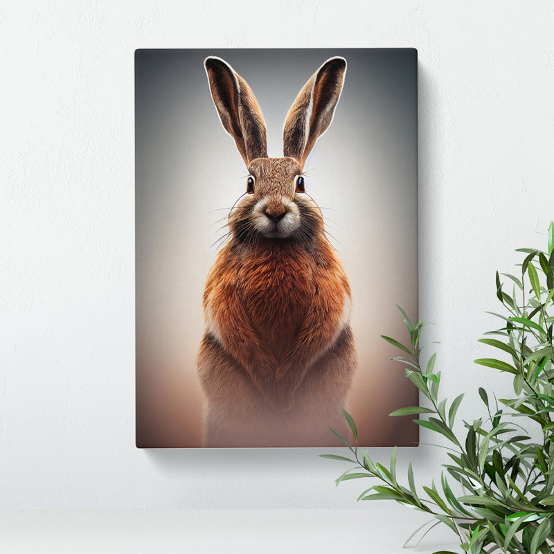 Marvellous Hare - Wrapped Canvas Print, 50cm H x 35cm W x 3cm D