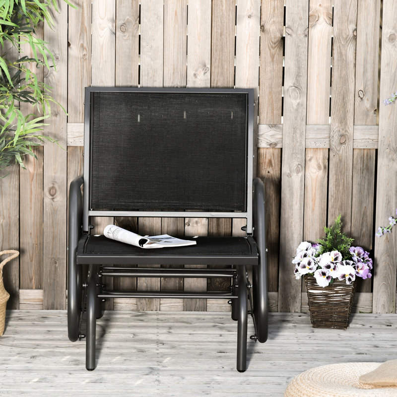 Balancelle Garden Porch. Fabrication en métal et filet respirant. Courbé pour plus de confort. Pour la piscine, la cour arrière, le balcon. Noir Capacité de 264 lb. Assemblage requis: l 29,5 po x P 26 po x H 33,5 po