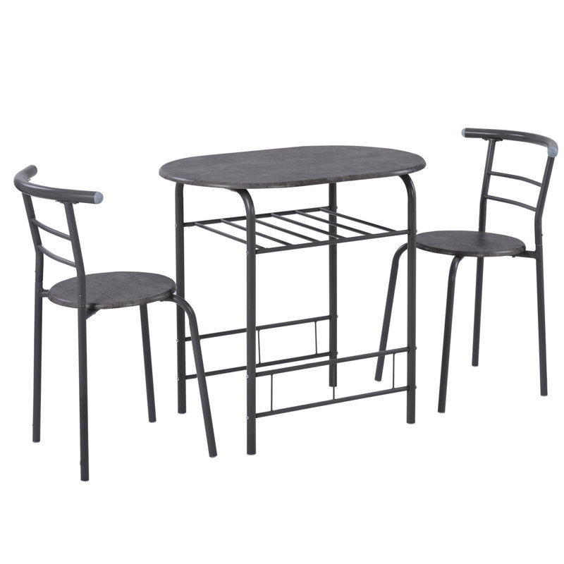 Ruma 2 - Person Dining Set, Grey, Grey, Grey