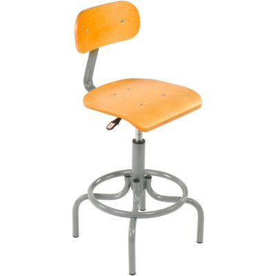 Height Adjustable Industrial/Shop Stool by Interion