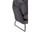 Causeuse contemporaine en velours gris foncé Karla
