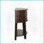Table basse en demi-lune avec tiroirs Tablette - brun cappuccino pour vestibule de salon, solution de rangement classique