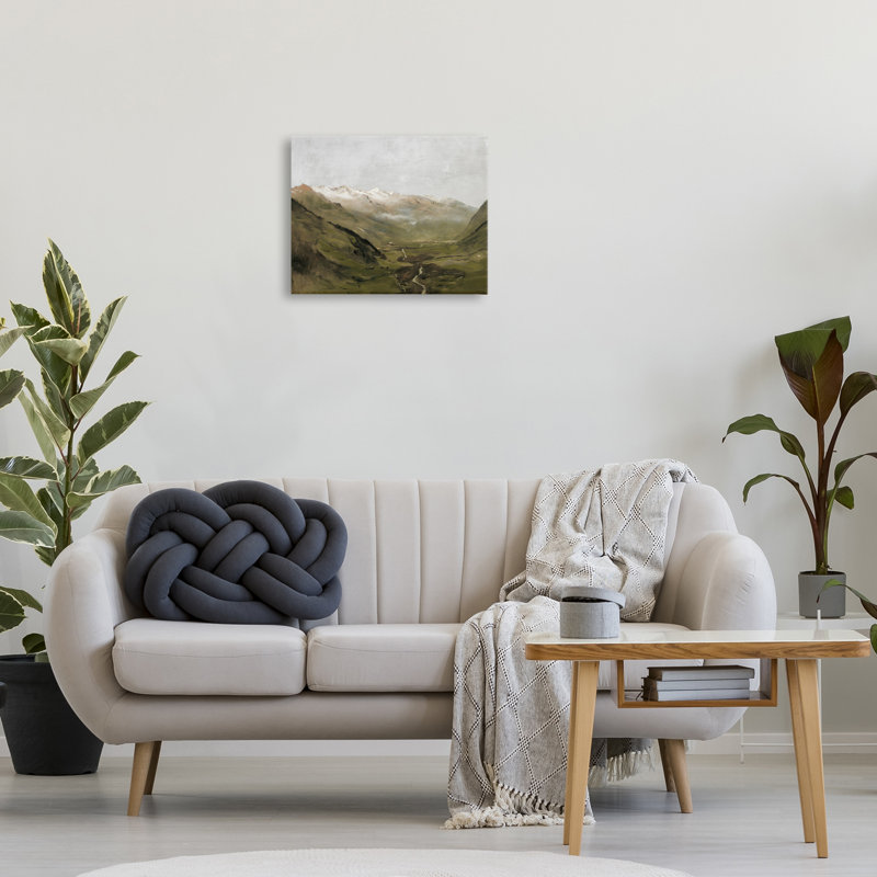 "Winding Valley Path", art mural sur toile par lettré et doublé, H 16 po x l 20 po
