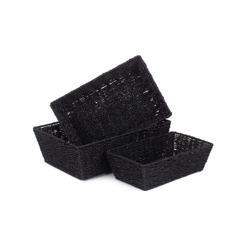 Falman 3 Piece Paper Rope Storage Basket Set