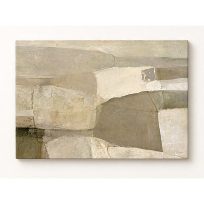 Olive Earth Mosaic Abstract Wrapped Canvas Wall Art