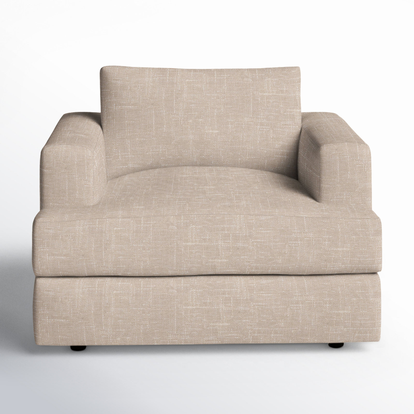 Cayden Upholstered Accent Chair, Lena Sand Performance Linen Blend
