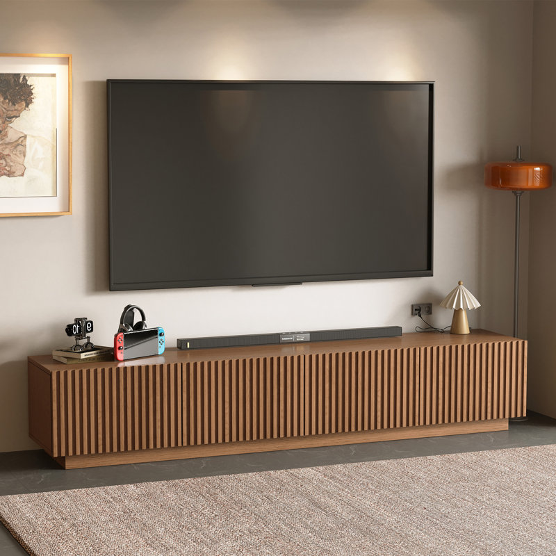 86.61" Tv Stand And Media Console & Entertainment Centers With Large Storage Space