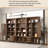 115.75"New Chinese-style minimalist brown display stand for antique items