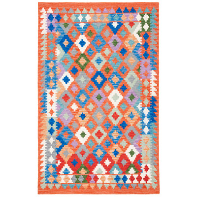 Tapis orange / bleu Horwich