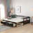Wooden Daybed With Trundle Bed And Two Storage Drawers , Extendable Bed Daybed,Sofa Bed For Bedroom Living Room-1736970498