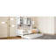 Lit de jour simple moderne avec lit gigogne et armoire, finition blanche - pratique intégrée en bois chic