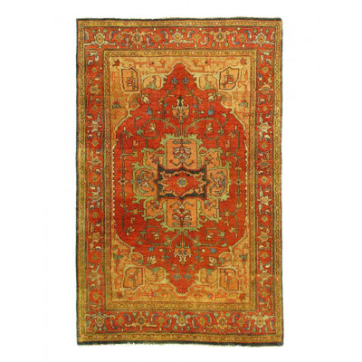 Hifsa One-of-a-Kind Rectangle 3'9" X 5'11'' Hand Knotted Area Rug