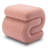 Teddy Fabric Ottoman Makeup Stool Footstool,Pink-841518539