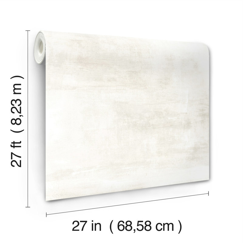 Rouleau de papier peint 27 pi x 27 po, Blanc cassé