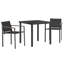  Outdoor Furniture Set Black And Anthracite Textilene Garden Patio Steel