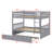 Bunk Bed With Trundle, Featuring Rubber Wood, Ladder And Guardrails-149989356